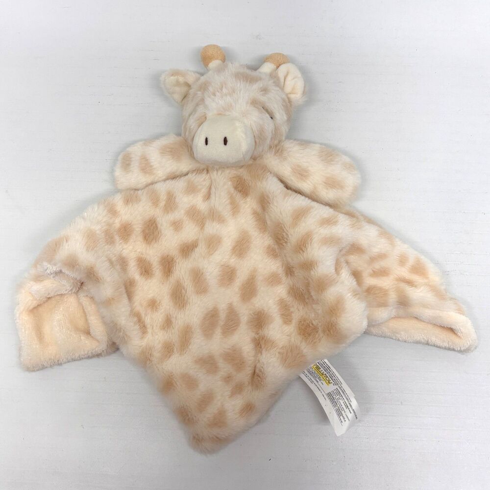Kelly Toy Baby Giraffe Rattle Soft Security Blanket Lovey Plush Animal Beige